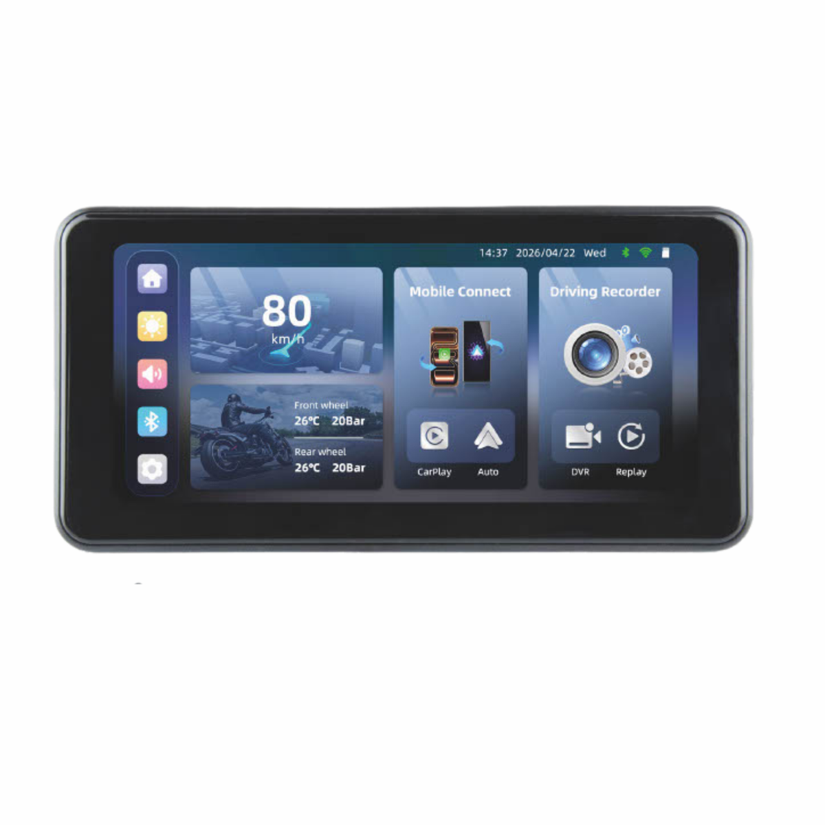 Simtac M10DT Pro Motorcycle Navigation Screen 6.0 Inches with DVR / TPMS
