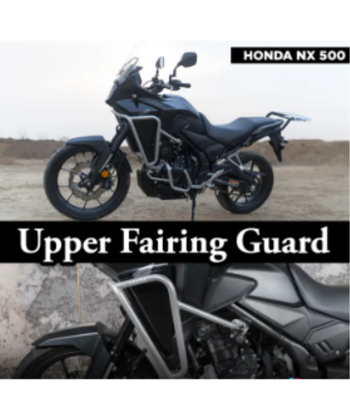 Zana Upper Mild Steel Fairing Guard For Honda NX500 / 500X - Silver - ZI-8470