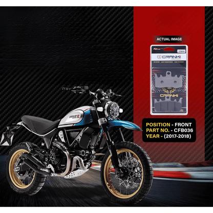 Crank1 Carbon Brake Pads for Ducati Desert Scrambler Sled 800 (2017-2018)