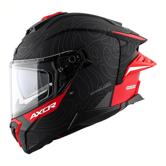 Axor Brutale Airwaves Dual Spoiler Helmet - Matt Black Red