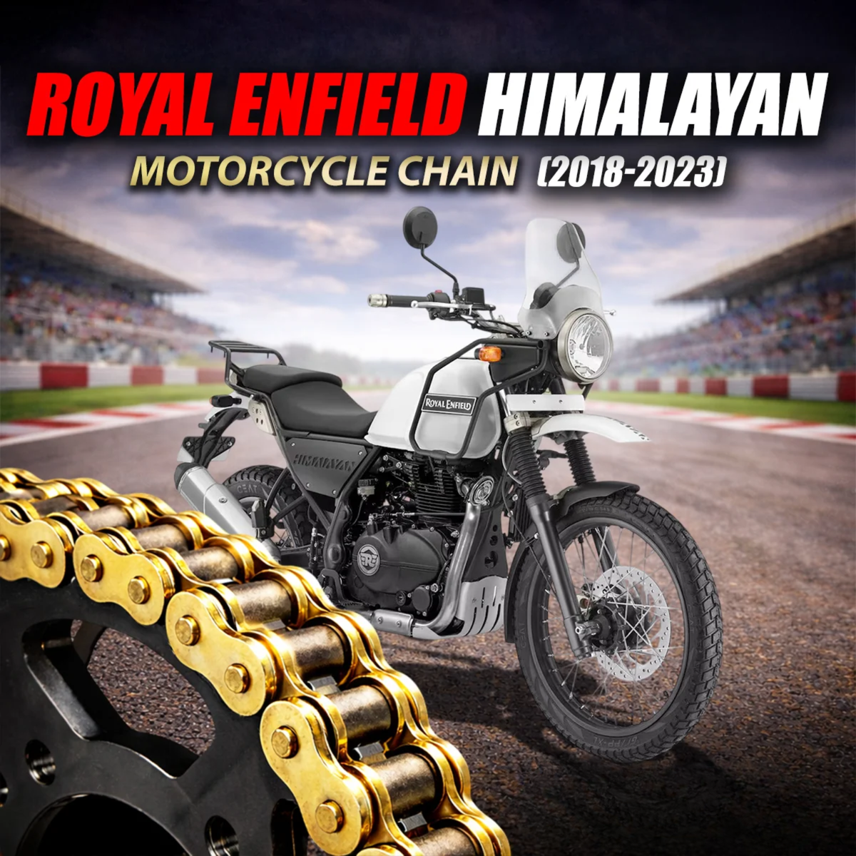 Crank1 Royal Enfield Himalayan (2018-2023) 525 Pitch ZVM-X 110L Chain - Gold