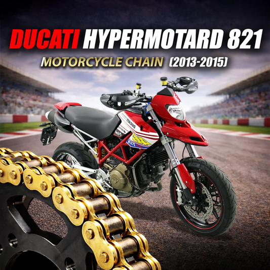 Crank1 Ducati Hypermotard 821 (2013-2015) 525 Pitch ZVM-X 108L Chain - Gold