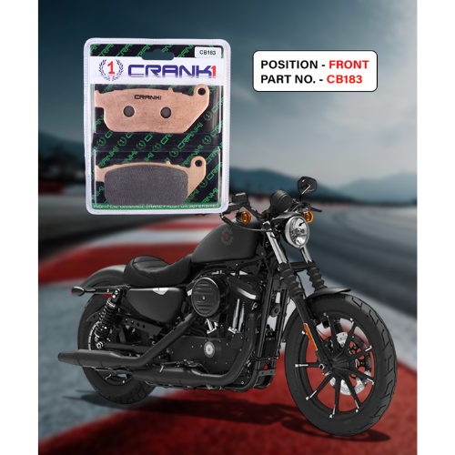 Crank1 Fully Sintered H2 Series Brake Pads for Harley Davidson Iron 883