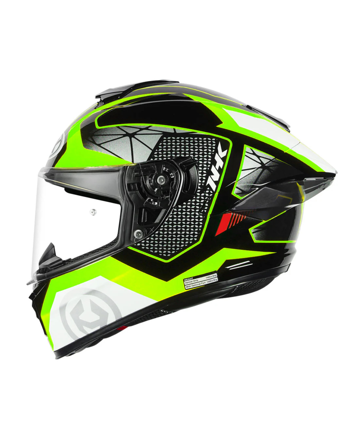 NHK K5R Commutrack Helmet - Black Hiviz Green