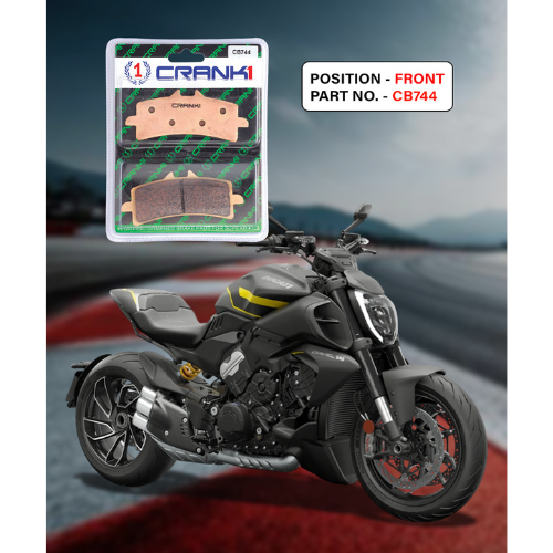 Crank1 Fully Sintered H2 Series Brake Pads for Ducati Diavel V4