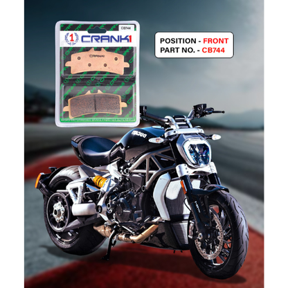 Crank1 Fully Sintered H2 Series Brake Pads for Ducati XDiavel S