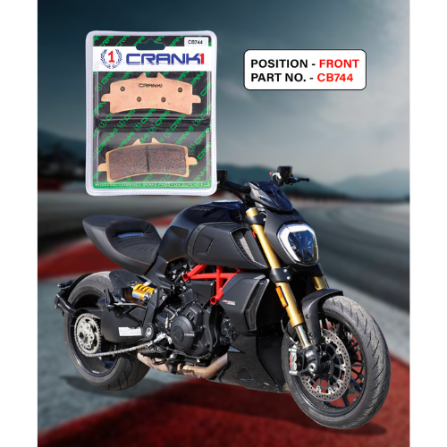 Crank1 Fully Sintered H2 Series Brake Pads for Ducati Diavel 1260 S