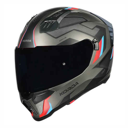 Korda EVO Orcus Helmet - Matt Grey Blue Red