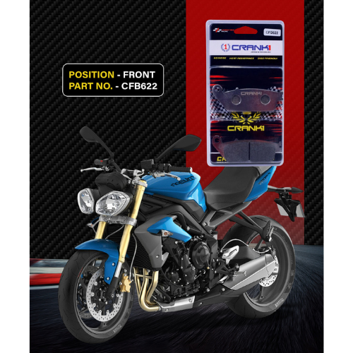 Crank1 Carbon Brake Pads for Triumph Street Triple 675 (2013-2016)