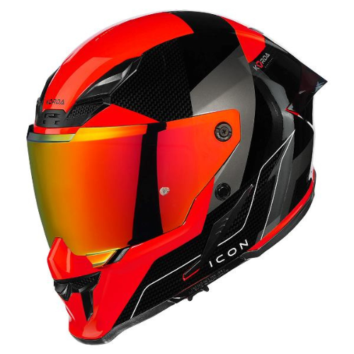 Korda Icon NYX Helmet - Gloss Black Red