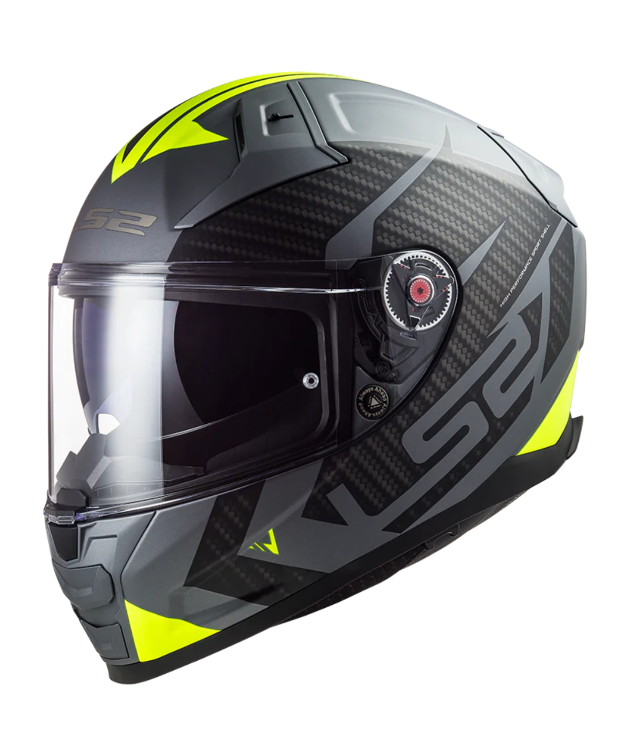 LS2 FF811 Vector II Splitter Matt Titan Hi-Viz Helmet - Yellow