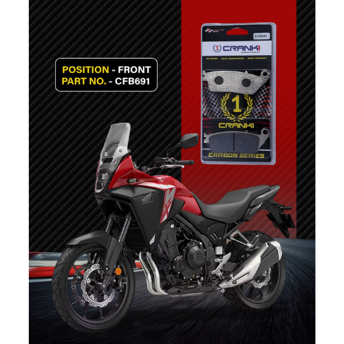 Crank1 Carbon Brake Pads for Honda NX 500 (2023 onwards)