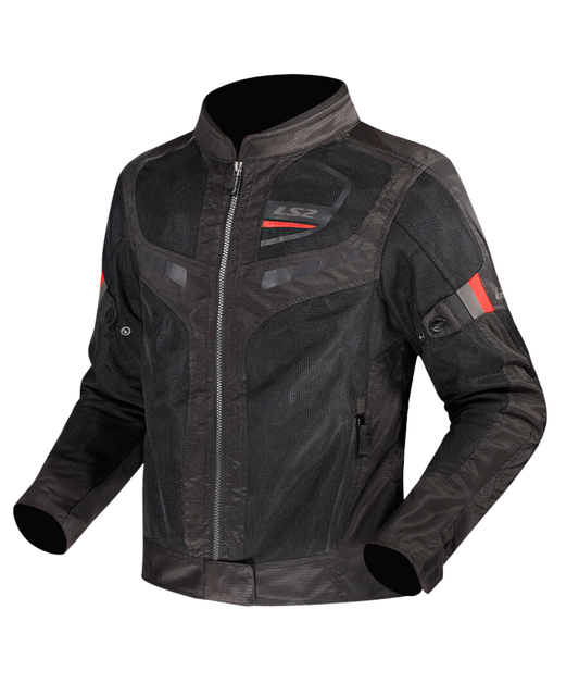 LS2 Garda Air Women's Riding Jacket - Black Red