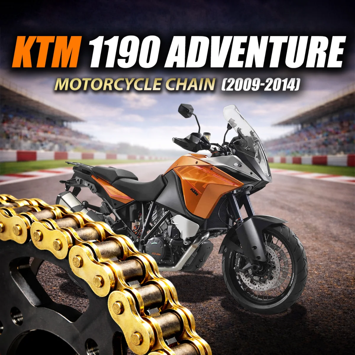 Crank1 KTM Adventure 1190 (2009-2014) 525 Pitch ZVM-X 118L Chain - Gold