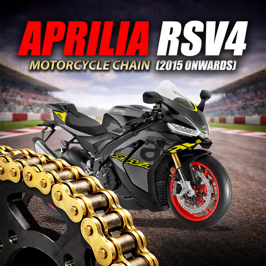 Crank1 Aprilia RSV4 (2015 Onwards) 525 Pitch ZVM-X 108L Chain - Gold