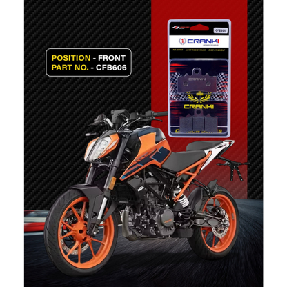 Crank1 Carbon Brake Pads for KTM Duke 200 (2012 Onwards)