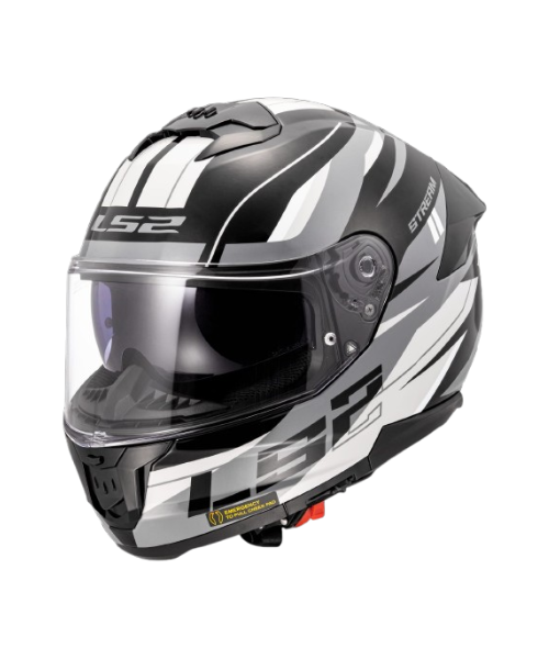 LS2 FF320 Stream II Bolt Helmet - Matt Black White