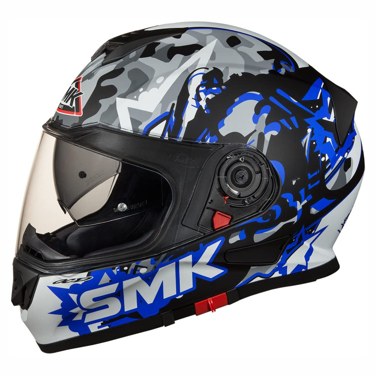 SMK Twister Attack Full Face Helmet MA256 Matt Blue Black - SMK