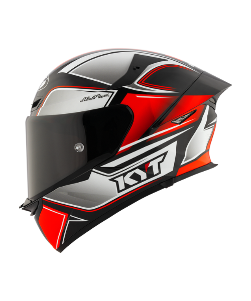 KYT TT-Revo Tourist Helmet - Gloss Red Fluo
