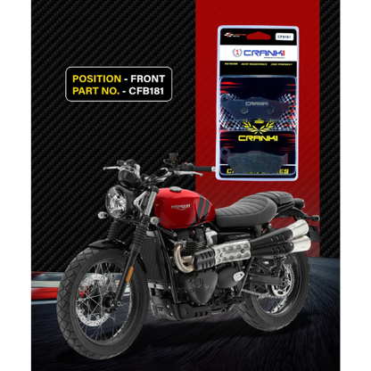 Crank1 Carbon Brake Pads for Triumph Street Scrambler (2017-2020)