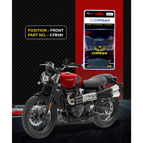 Crank1 Carbon Brake Pads for Triumph Street Scrambler (2017-2020)