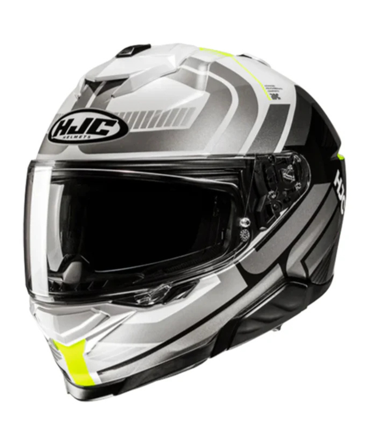 HJC I71 Viz MC3H Helmet - Grey & Fluorescent Green