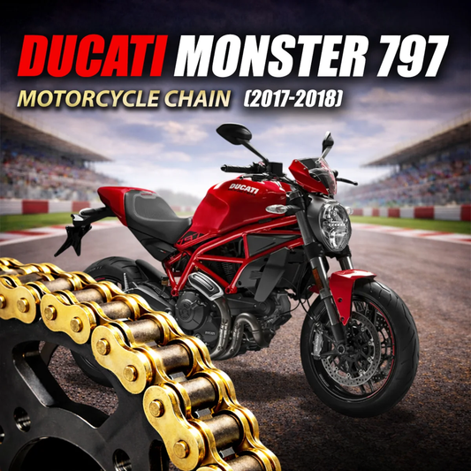 Crank1 Ducati Monster 797 (2017–2018) 520 Pitch ZVM-X 106L Chain - Gold