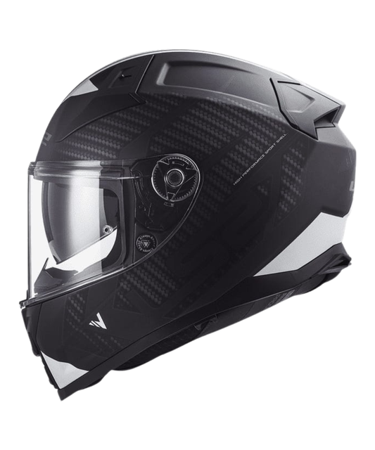 LS2 FF811 Vector II Splitter Helmet - Matt Black White
