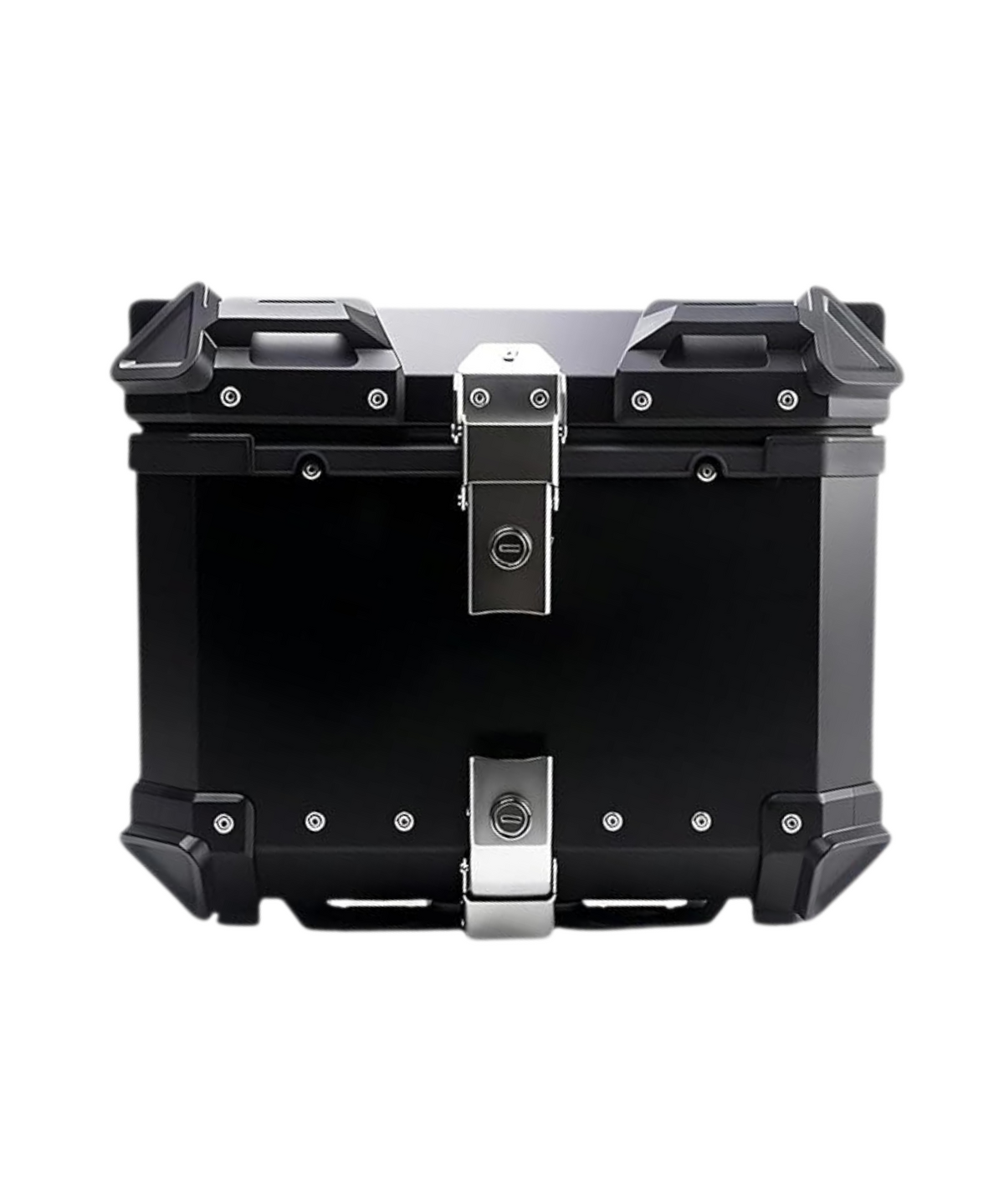 Moto Arch Plain Aluminium Top Box 45L without Backrest - Black - Moto Arch