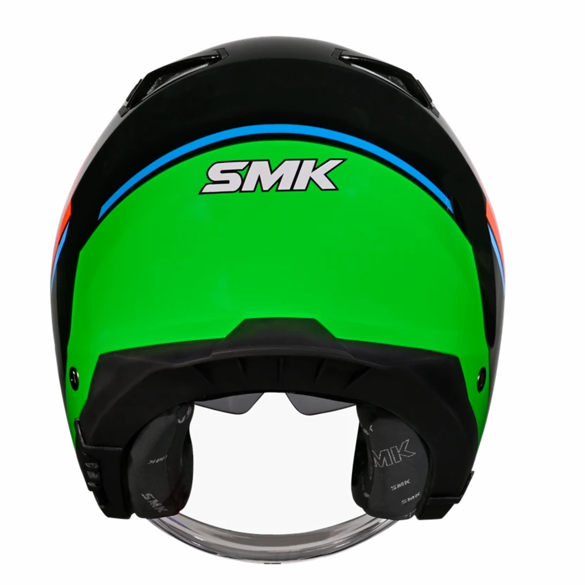 SMK GTJ Rover GRPS GL283 Half Face Helmet - Gloss Green Red White - SMK