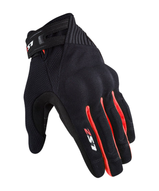 LS2 Dart 2 Riding Gloves - Black Red