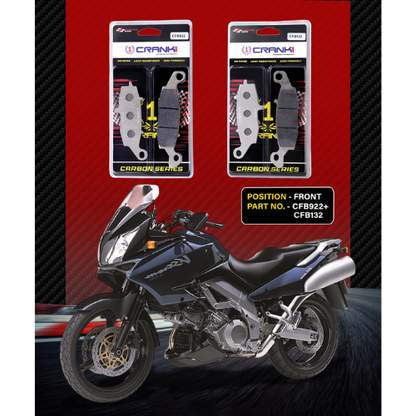 Crank1 Carbon Brake Pads for Suzuki V-Strom 1000 (2002-2010)