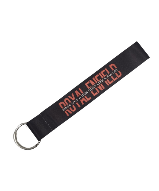 Fast Bend RE Made Like a Gun Goes Like a Bullet Cloth Keychain - Black