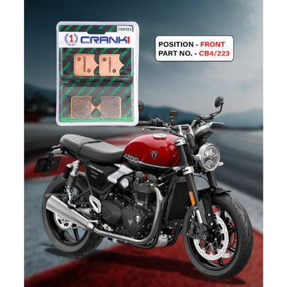 Crank1 Fully Sintered H2 Series Brake Pads for Triumph Speed Twin 1200 (2019-2020)