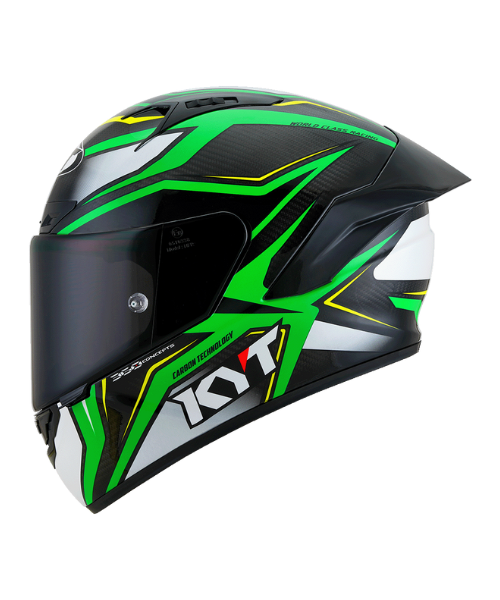 KYT NZ Race Carbon Stride Helmet - Green Fluo - KYT Helmets