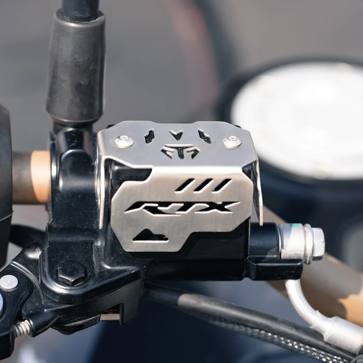 Moto Torque TVS Apache RTX 300 SS Front Master Cylinder Guard - Silver - Moto Torque
