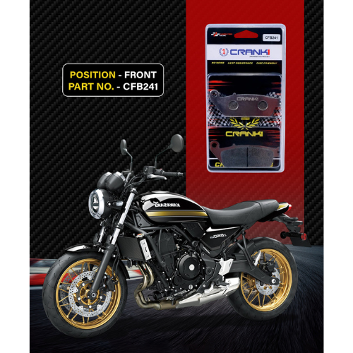 Crank1 Carbon Brake Pads for Kawasaki Z 650 RS