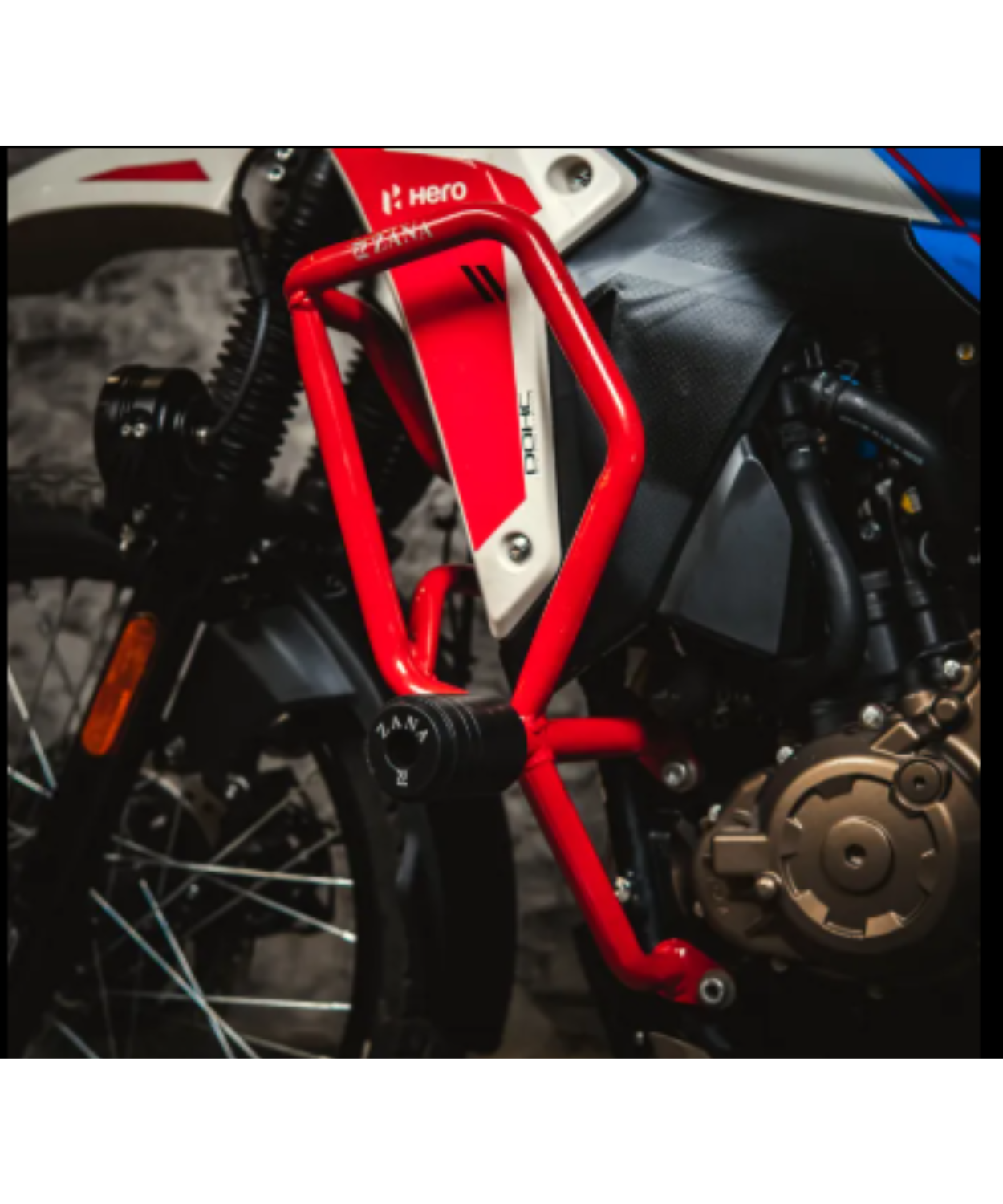 Zana Xpulse 210 Crash Guard with Slider - Red - ZI-8594