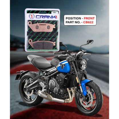 Crank1 Fully Sintered H2 Series Brake Pads for Triumph Trident 660
