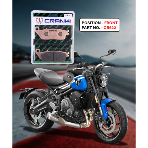 Crank1 Fully Sintered H2 Series Brake Pads for Triumph Trident 660