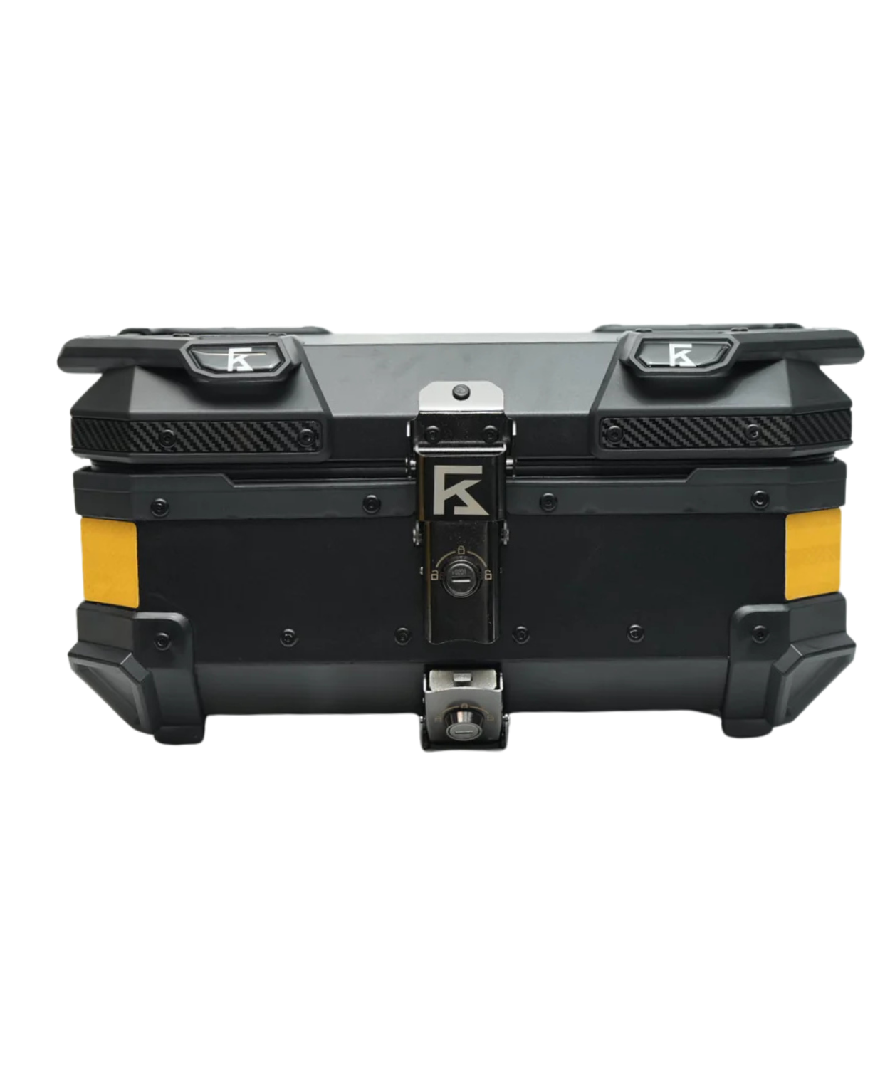 Kolga Bros Aluminium Alloy Carbon Moto Trunk 28L Top Box - Black Yellow - KBMT-05-28