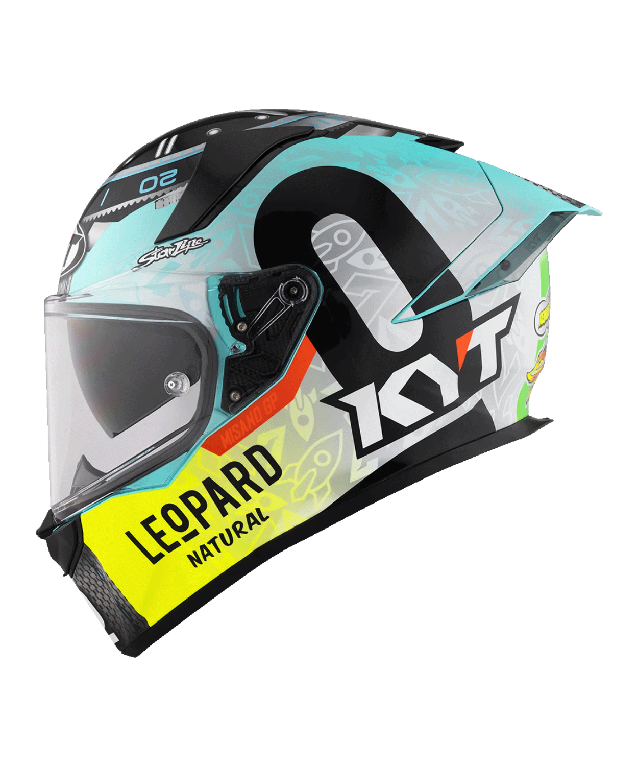 KYT R2R Pro Foggia Misano 2022 Replica Helmet - Gloss Yellow Blue Grey