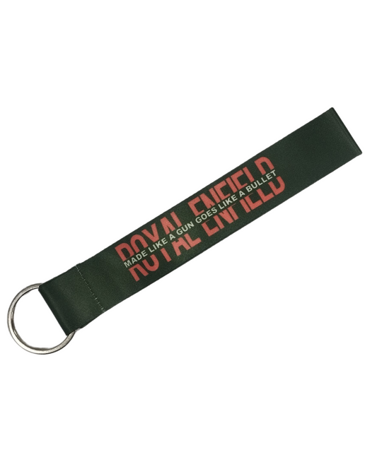 Fast Bend RE Made Like a Gun Goes Like a Bullet Cloth Keychain - Green