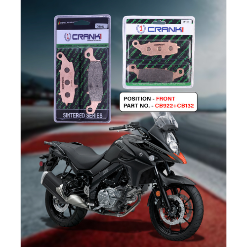Crank1 Sintered Brake Pads for Suzuki V-Strom 650 (2017-2022)