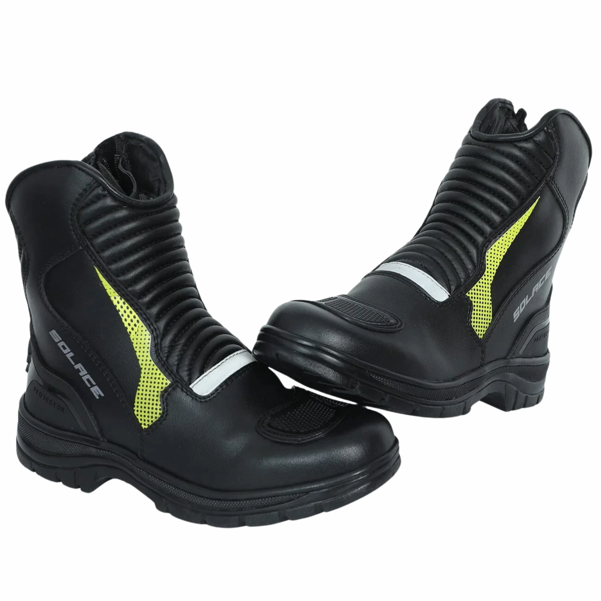 Solace Scout Motorcycle Boots - Black Neon - Solace