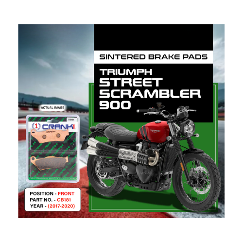 Crank1 Fully Sintered H2 Series Brake Pads for Triumph Street Scrambler 900 (2017-2020)