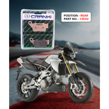 Crank1 Fully Sintered H2 Series Brake Pads for Aprilia Dorsoduro 1200 (2011 Onwards)