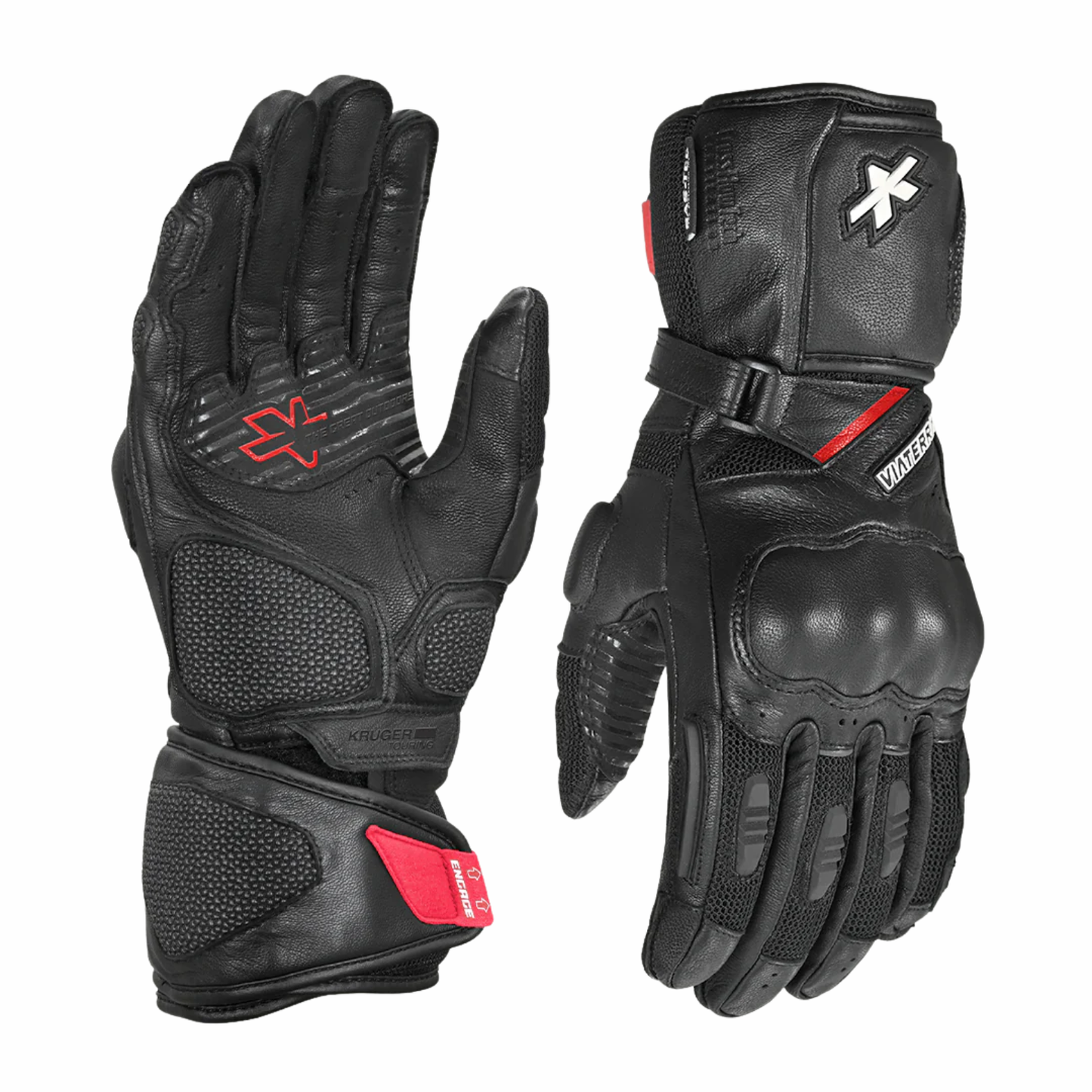 Viaterra Kruger 2 Full Gauntlet Motorcycle Riding Gloves - Black
