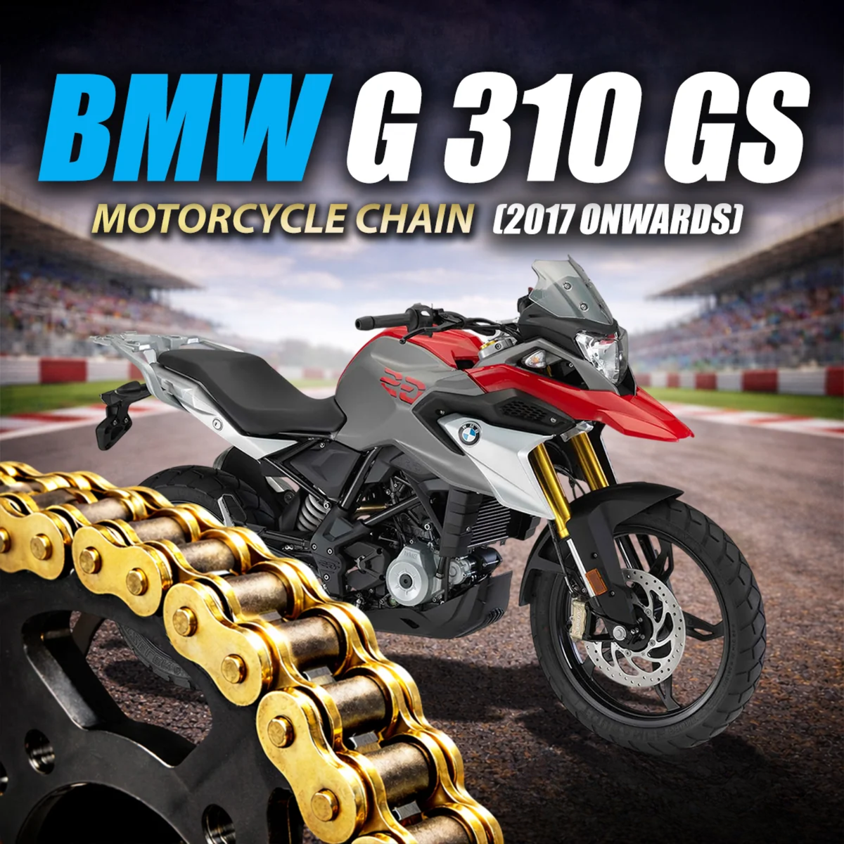 Crank1 BMW G 310GS (2017 Onwards) 520 Pitch ZVM-X 114L Chain - Gold