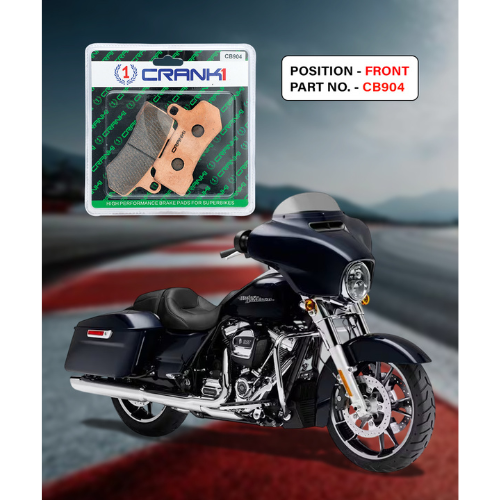 Crank1 Fully Sintered H2 Series Brake Pads for Harley Davidson Touring Street Glide Special